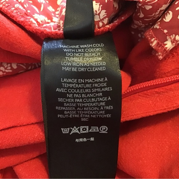 Anthropologie Red Wide Leg Pants with Tie Waist - Picture 3 of 12